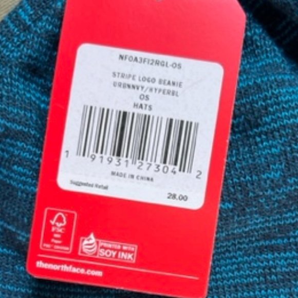 The North Face Stripe Logo Beanie - Picture 4 of 5
